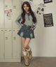 デニム中濃 モデル：163cm S着用