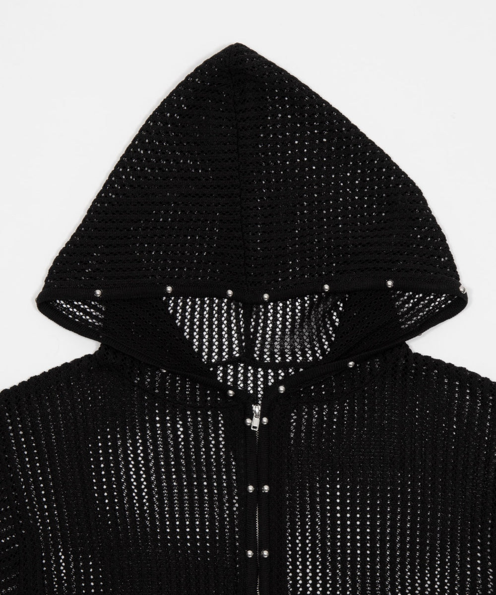 スタッズメッシュパーカー