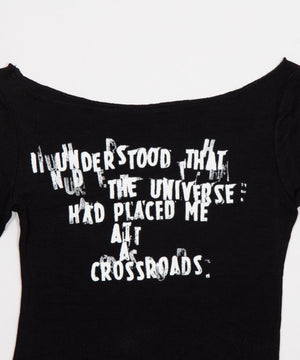 タイピングロゴオフショルロンT