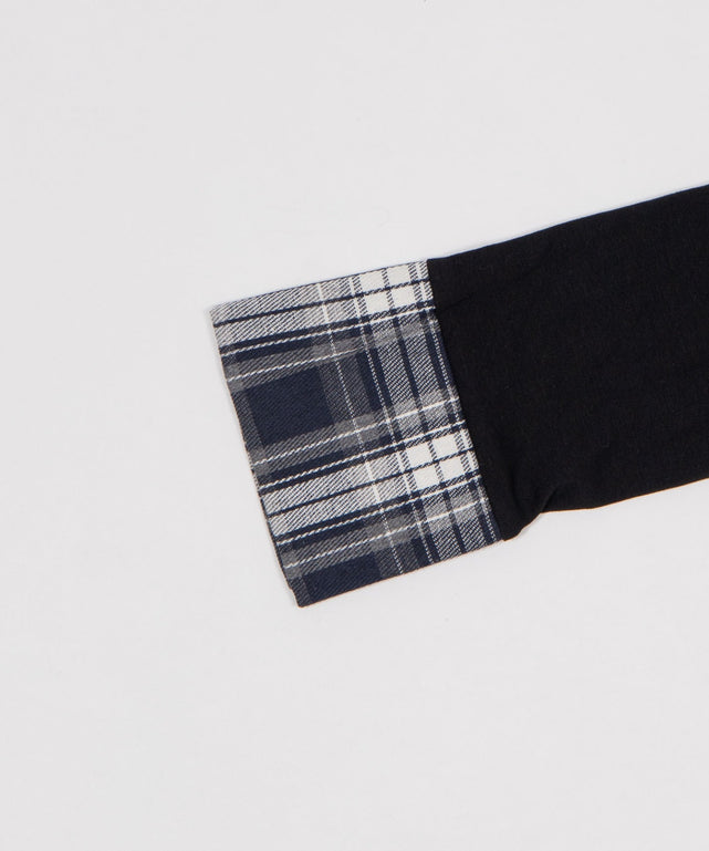 シャツカラーレイヤードトップ