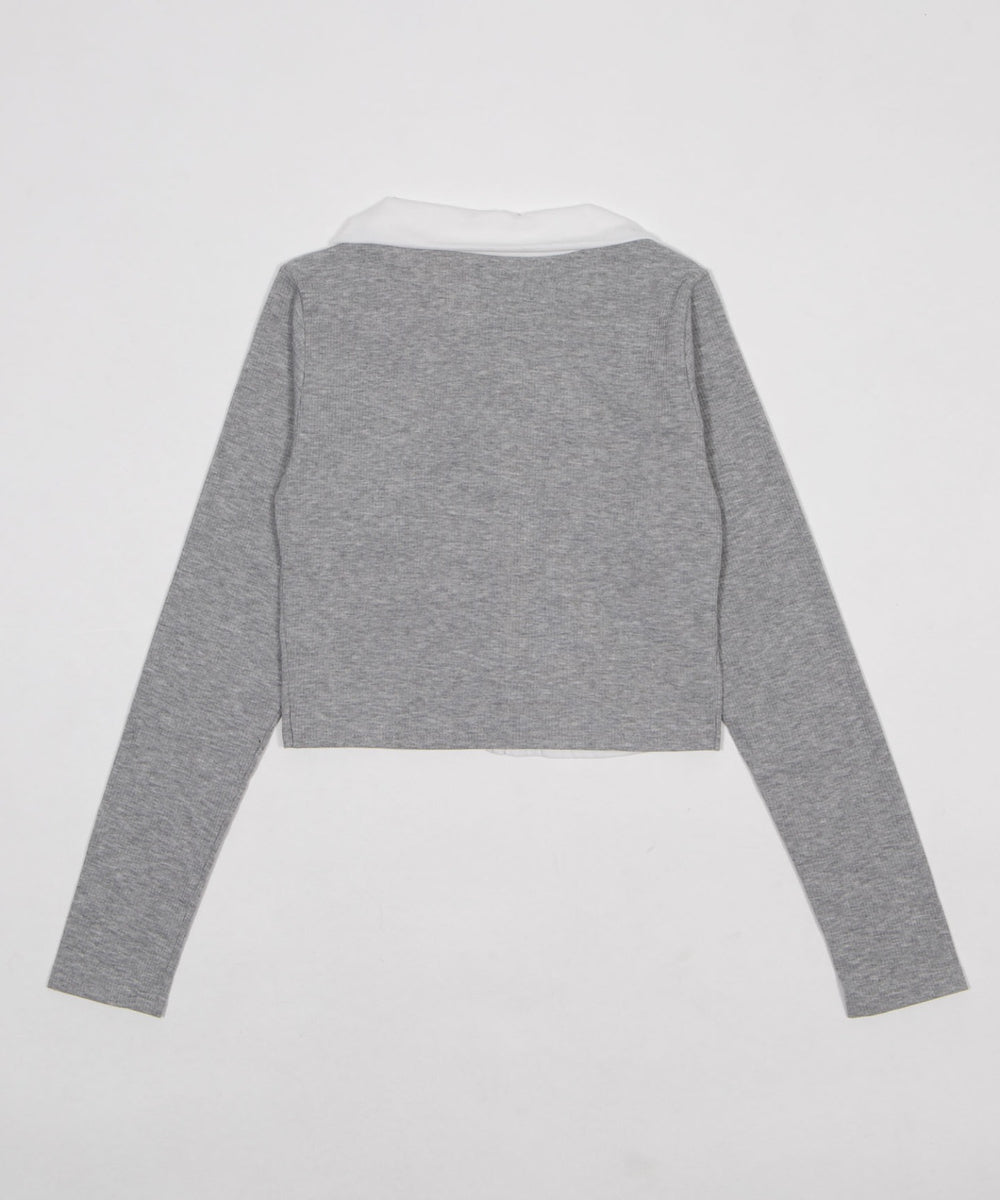 レイヤードシャツトップ