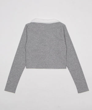 レイヤードシャツトップ