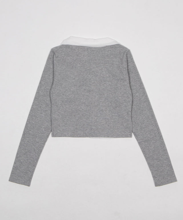 レイヤードシャツトップ