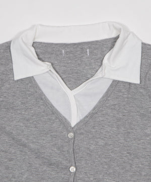 レイヤードシャツトップ