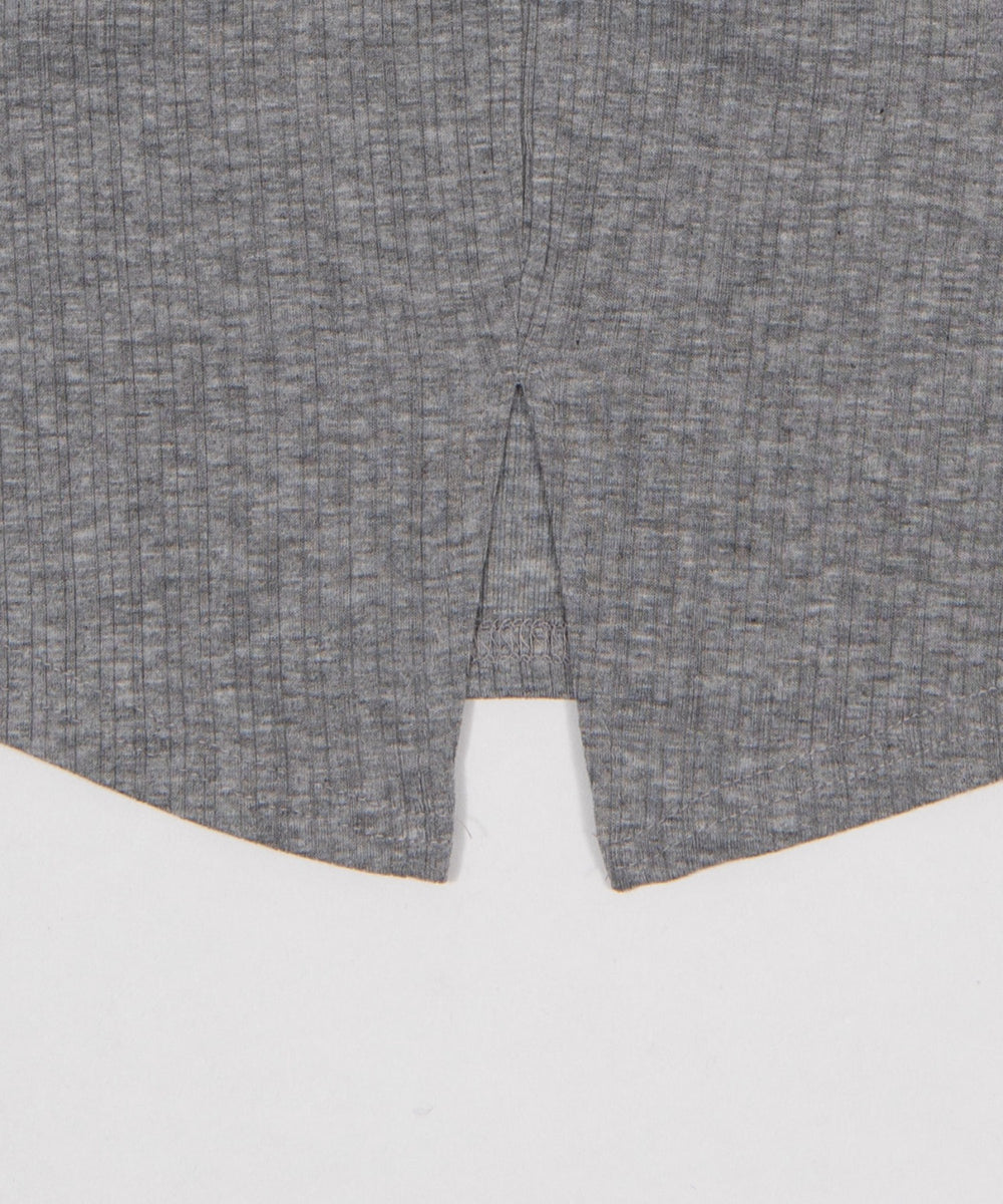 フェイクボタンオフショルトップ