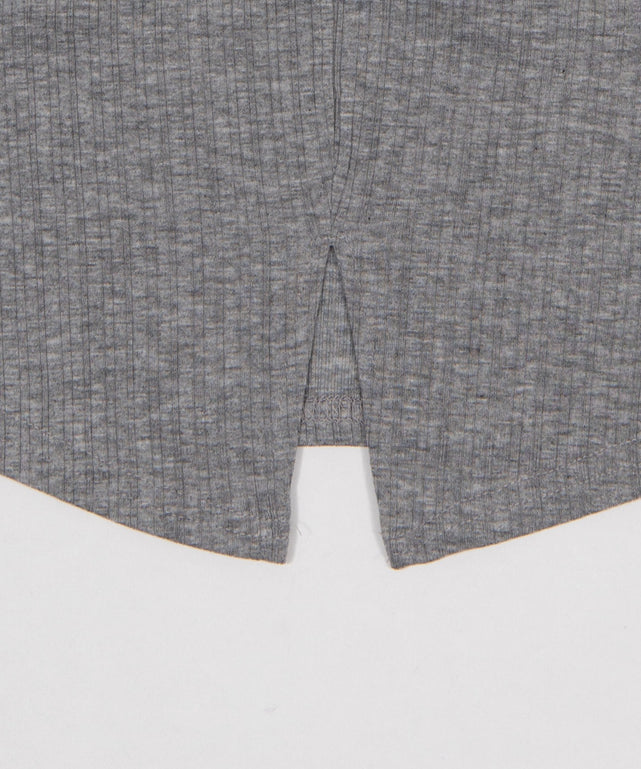 フェイクボタンオフショルトップ