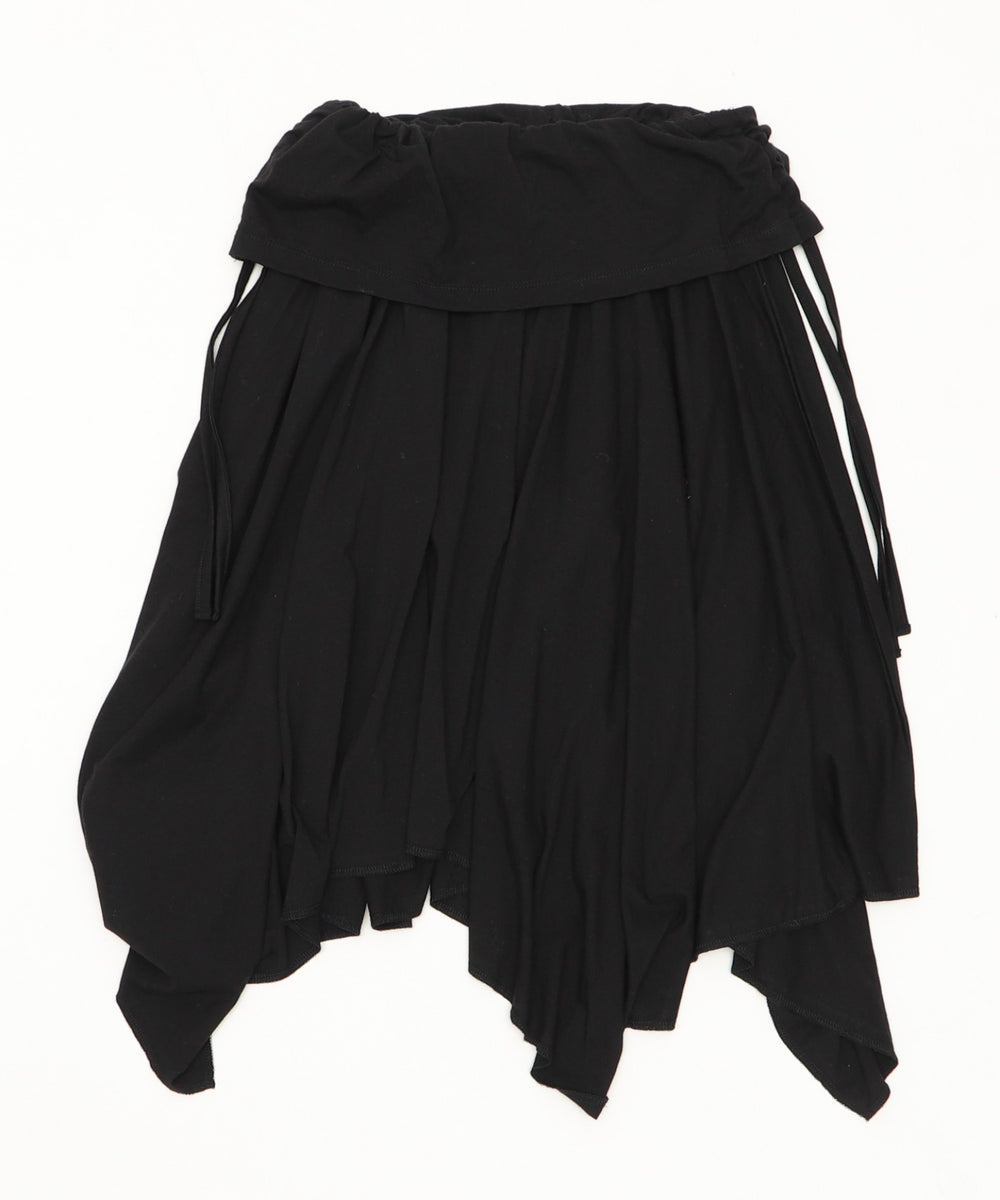 サイドギャザーイレヘムミドルスカート