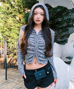 スターシャーリングジップパーカー