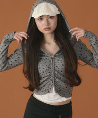 スターシャーリングジップパーカー