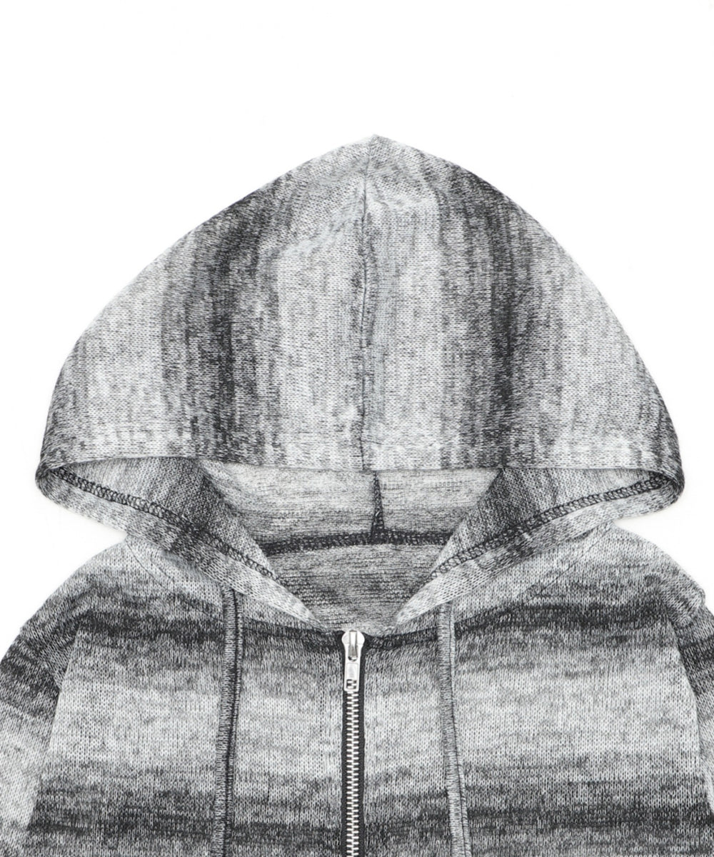 ボーダーグラデーションパーカー