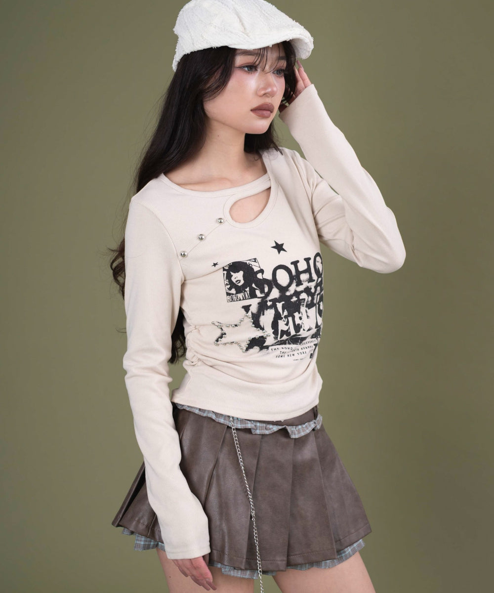 ベージュ モデル：163cm F着用