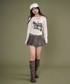 ベージュ モデル：163cm F着用