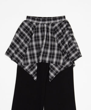 フェイクレイヤードフレアパンツ