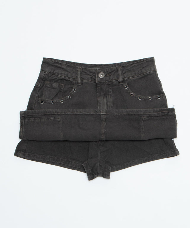 ハトメデザインカーゴミニスカパン