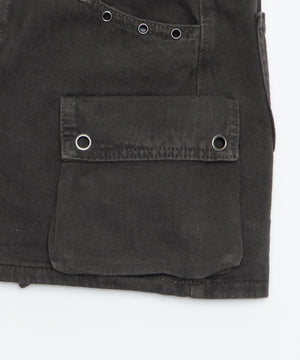 ハトメデザインカーゴミニスカパン