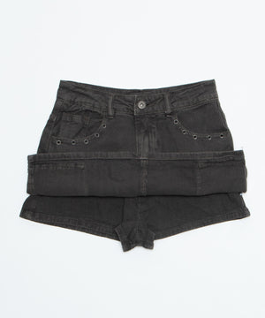 ハトメデザインカーゴミニスカパン