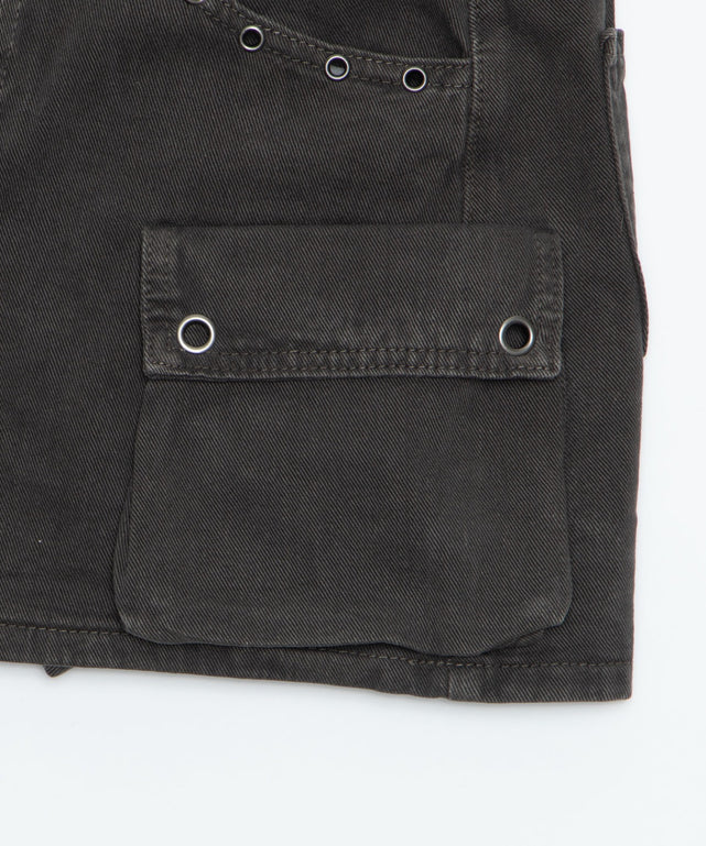 ハトメデザインカーゴミニスカパン