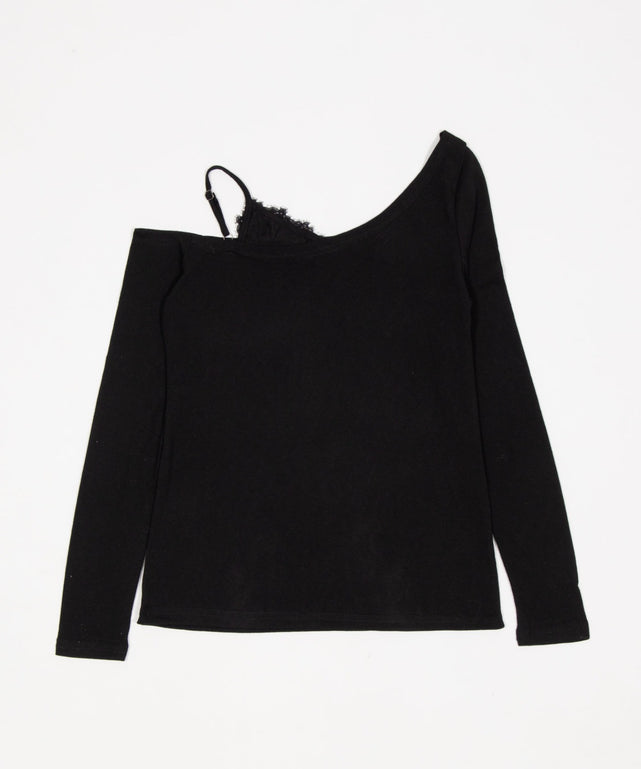 ワンショルダーナンバリングロゴT