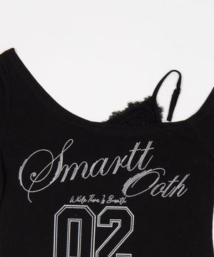 ワンショルダーナンバリングロゴT