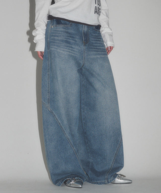 デニム中濃 モデル：163cm S着用