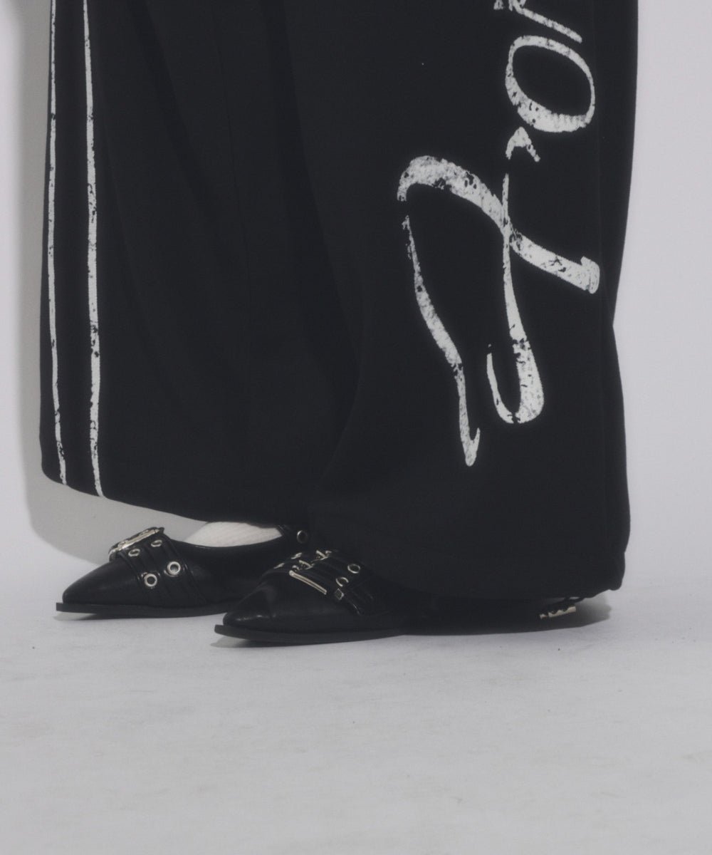 レイヤードプリントスウェットパンツ