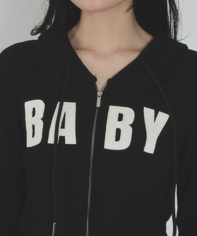 BABYリブジップパーカー