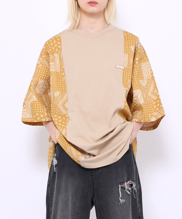 バンダナ柄切り替えTシャツ – WEGO ONLINE STORE 