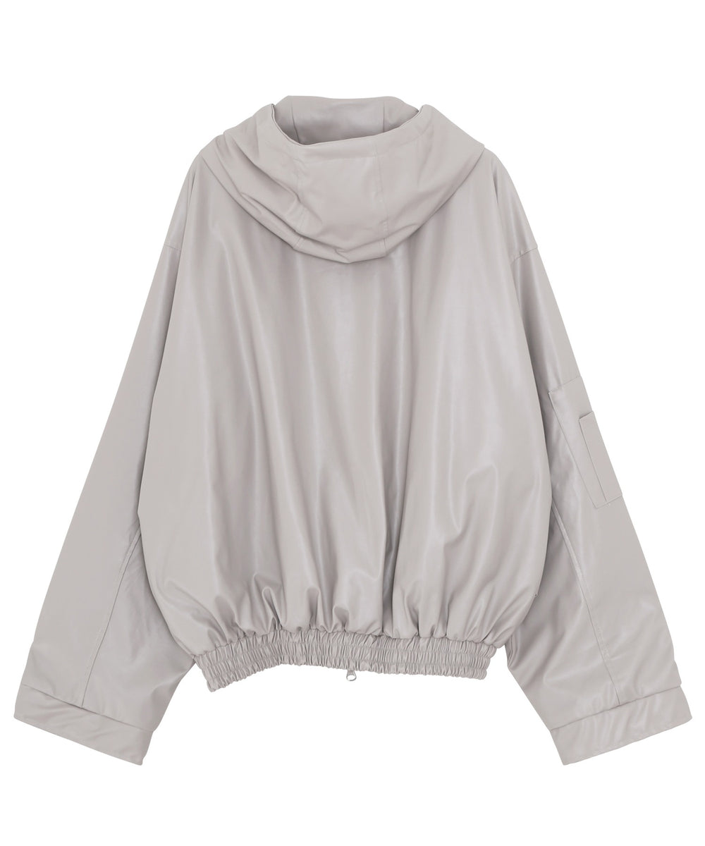 合皮フードブルゾン