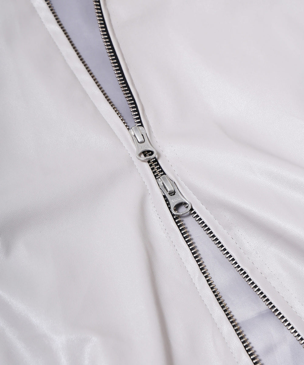 合皮フードブルゾン