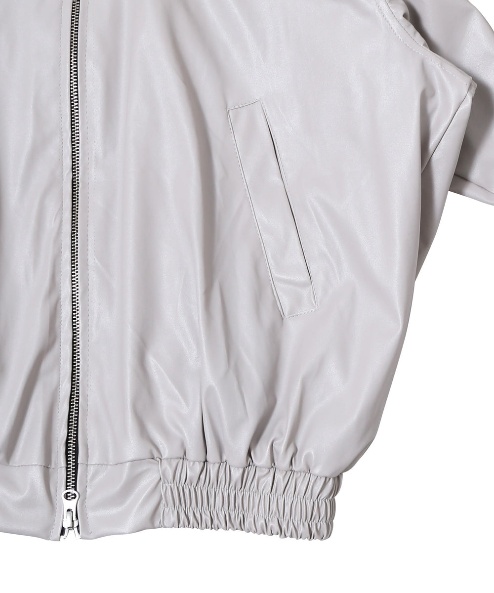 合皮フードブルゾン