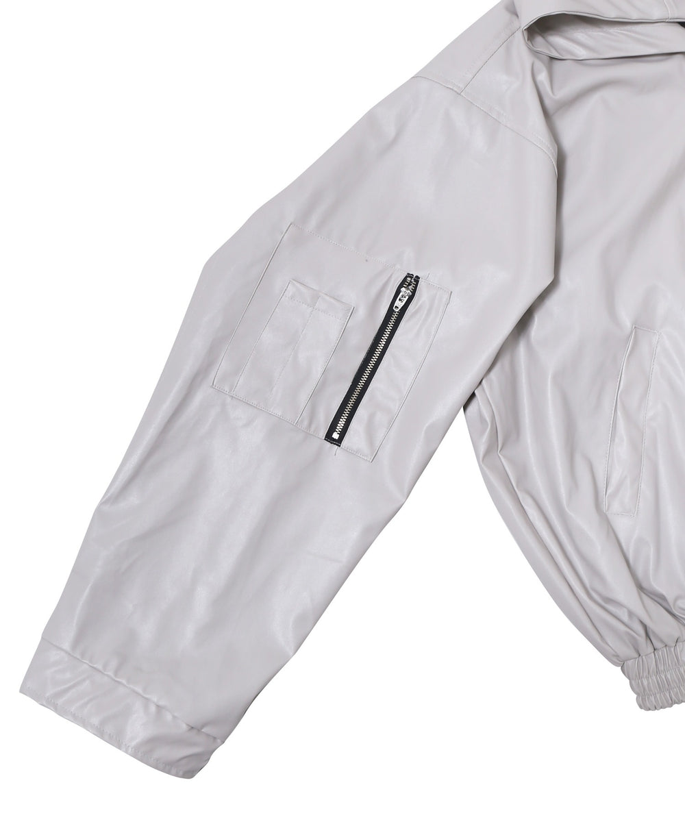 合皮フードブルゾン