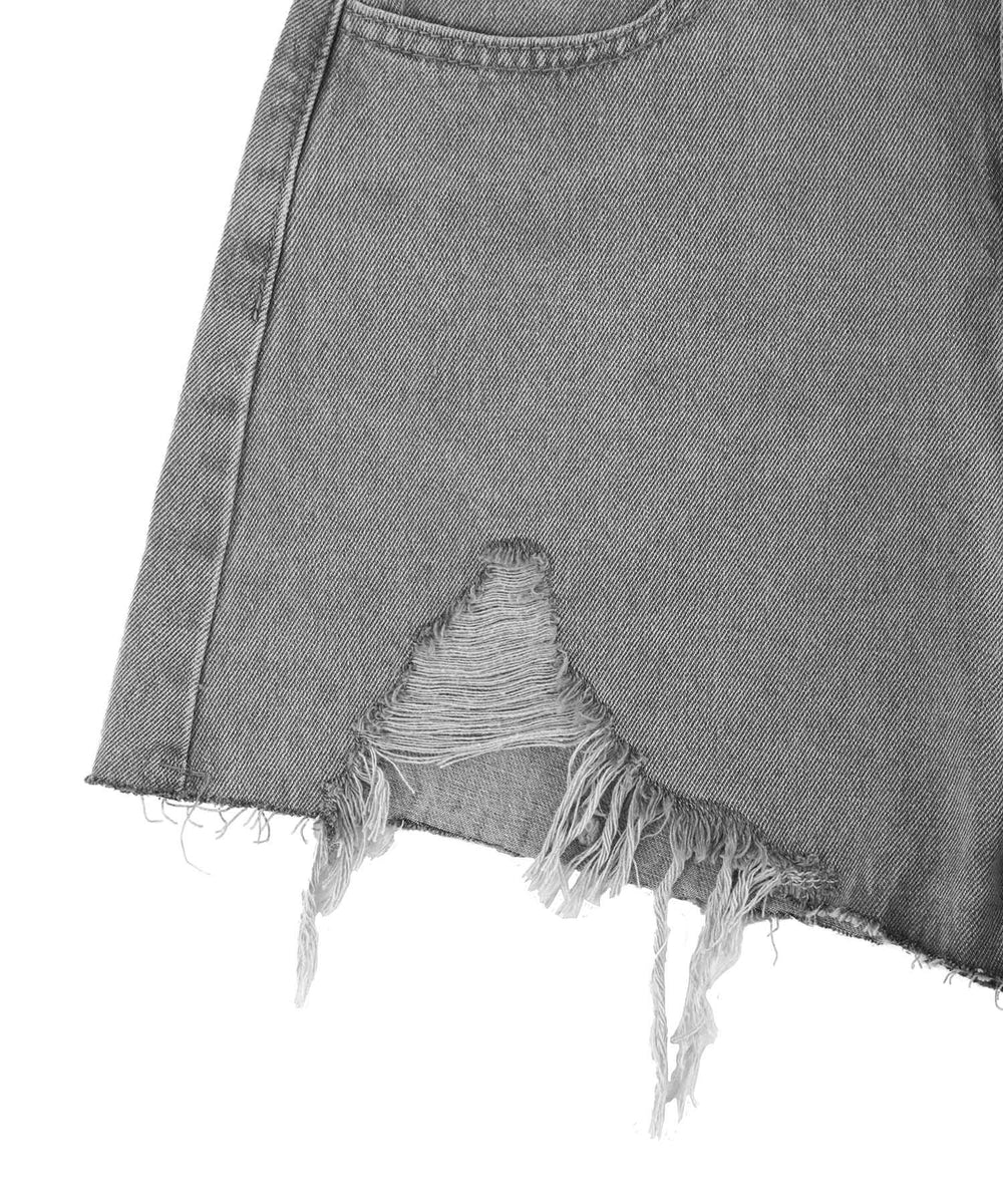 ダメージデニムショートパンツ