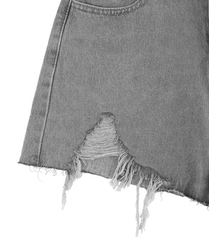 ダメージデニムショートパンツ