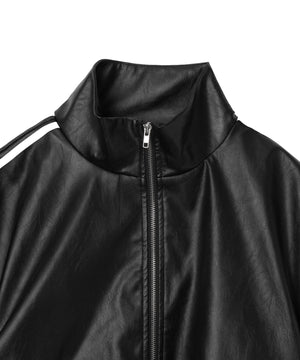 合皮オーバートラックジャケット