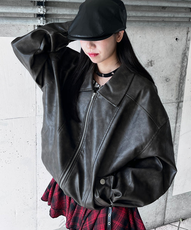 L.G.B. ボンディングレザージャケット　リバーシブル　定価36万円 LGB bono14 leather