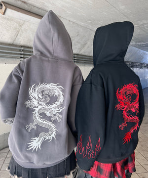ドラゴン刺繍ビッグパーカー