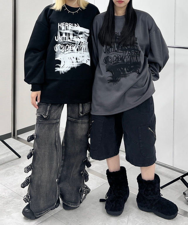 マルジェラ グラフィティロゴ ダメージスウェット Amazon.co.jp