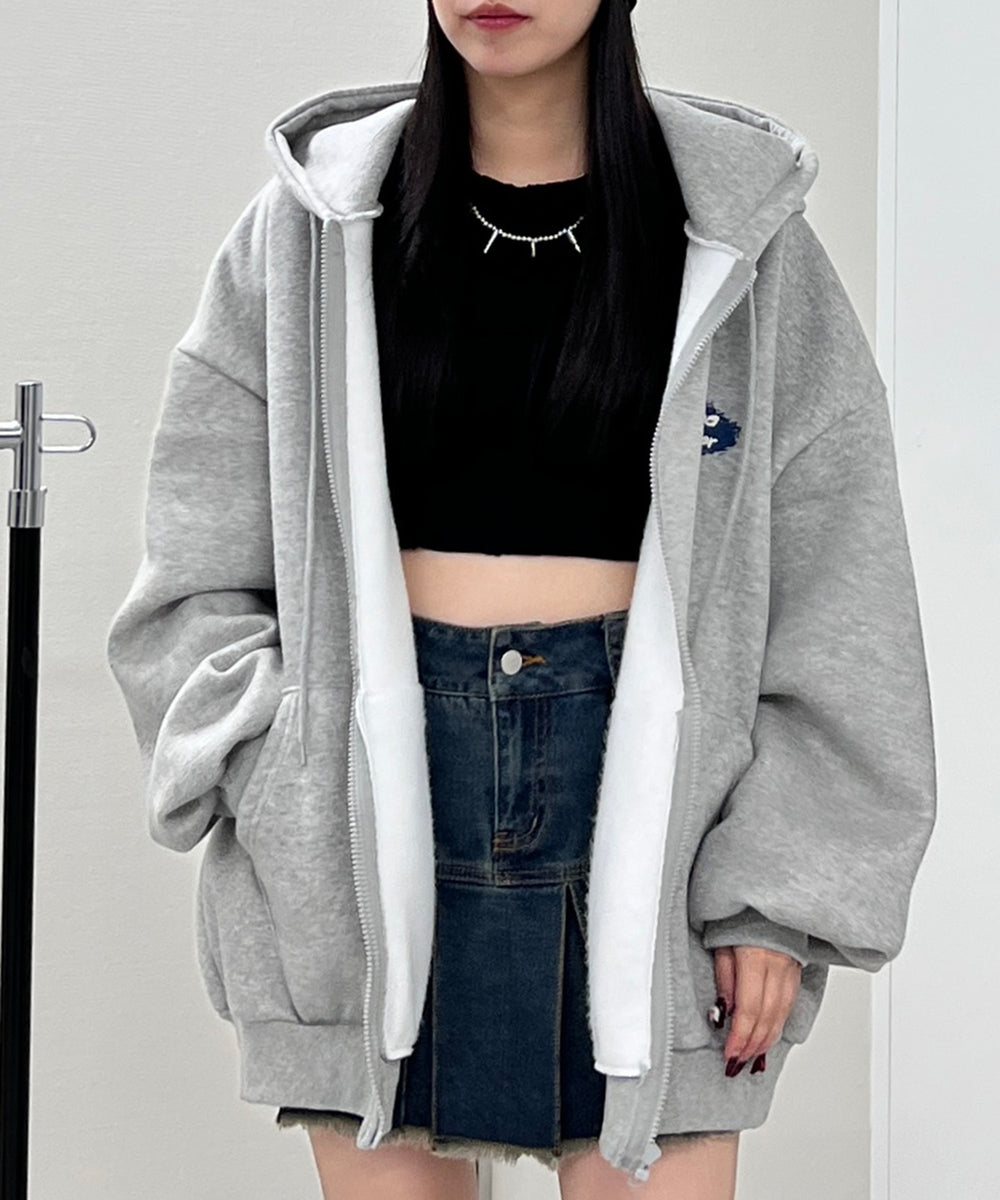 杢グレー モデル：154㎝ FREE着用