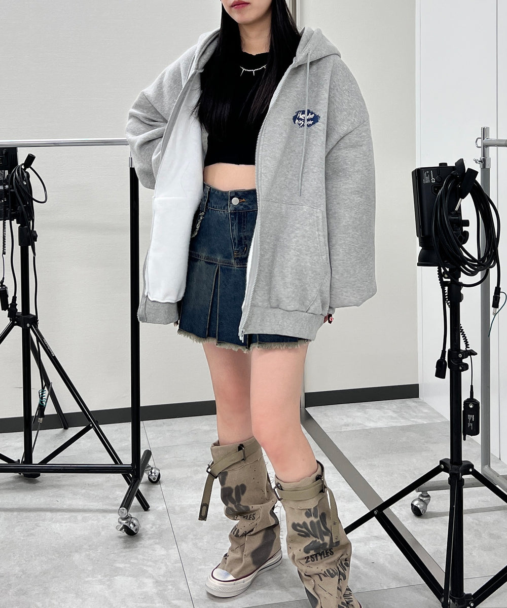 杢グレー モデル：154㎝ FREE着用