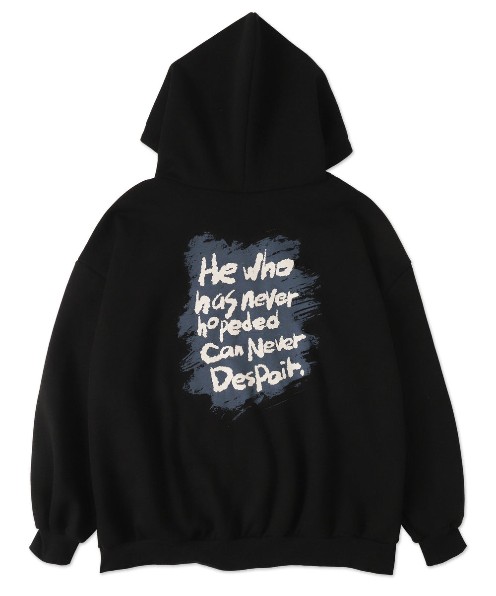 メッセージプリントZIPパーカー