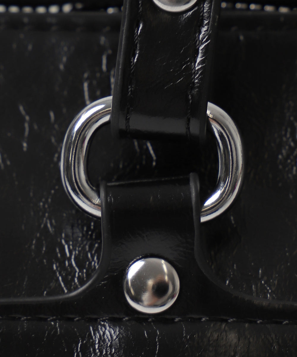 ダブルポケットPUボストンバッグ