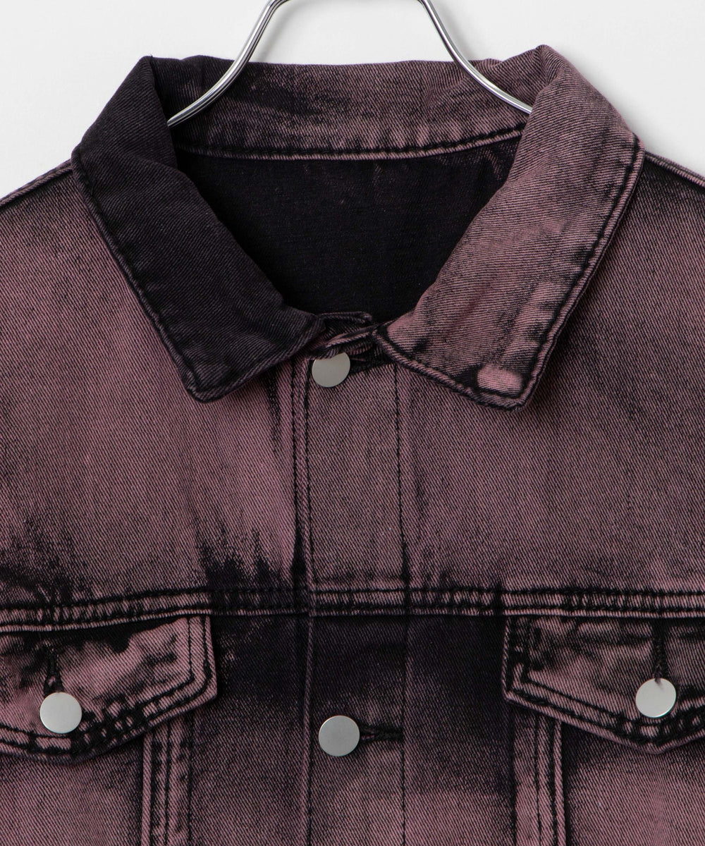 オーバーダイカラーデニムジャケット