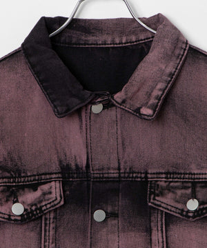 オーバーダイカラーデニムジャケット