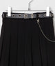ベルト付きチェーンプリーツミニスカート