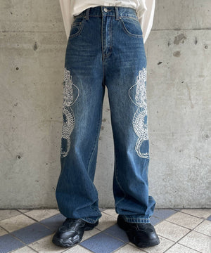 デニム中濃色 モデル：154㎝ M着用