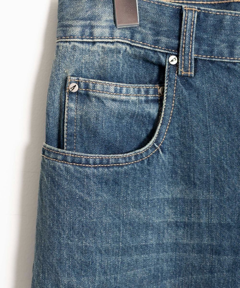 ドラゴン刺繍デニムパンツ