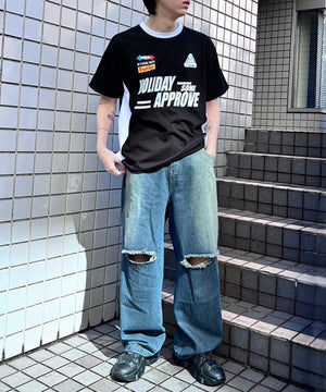 ワイドバギーダメージデニムパンツ – WEGO ONLINE STORE