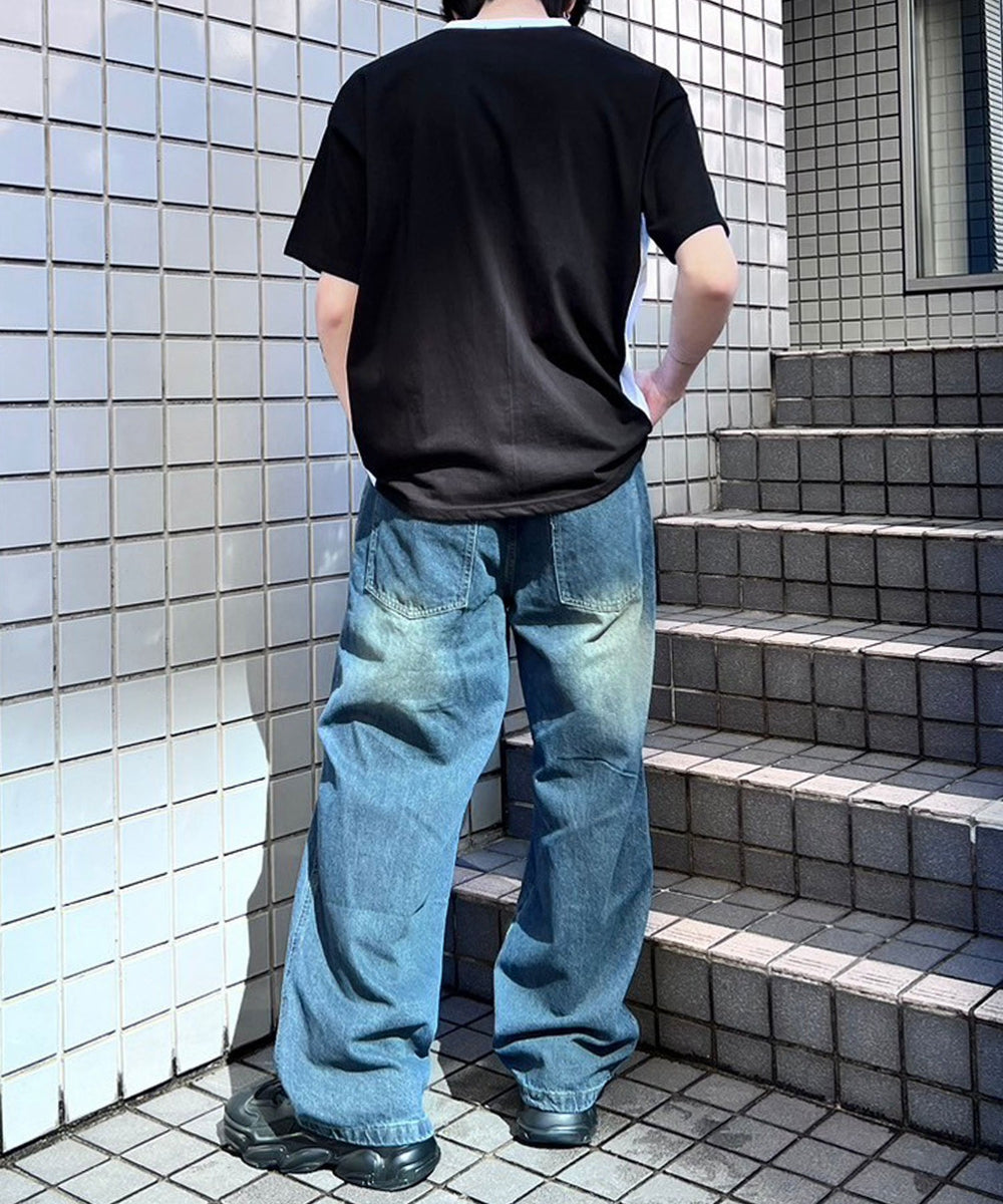 デニム中濃色 モデル：178cm F着用