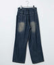 ワイドバギーダメージデニムパンツ