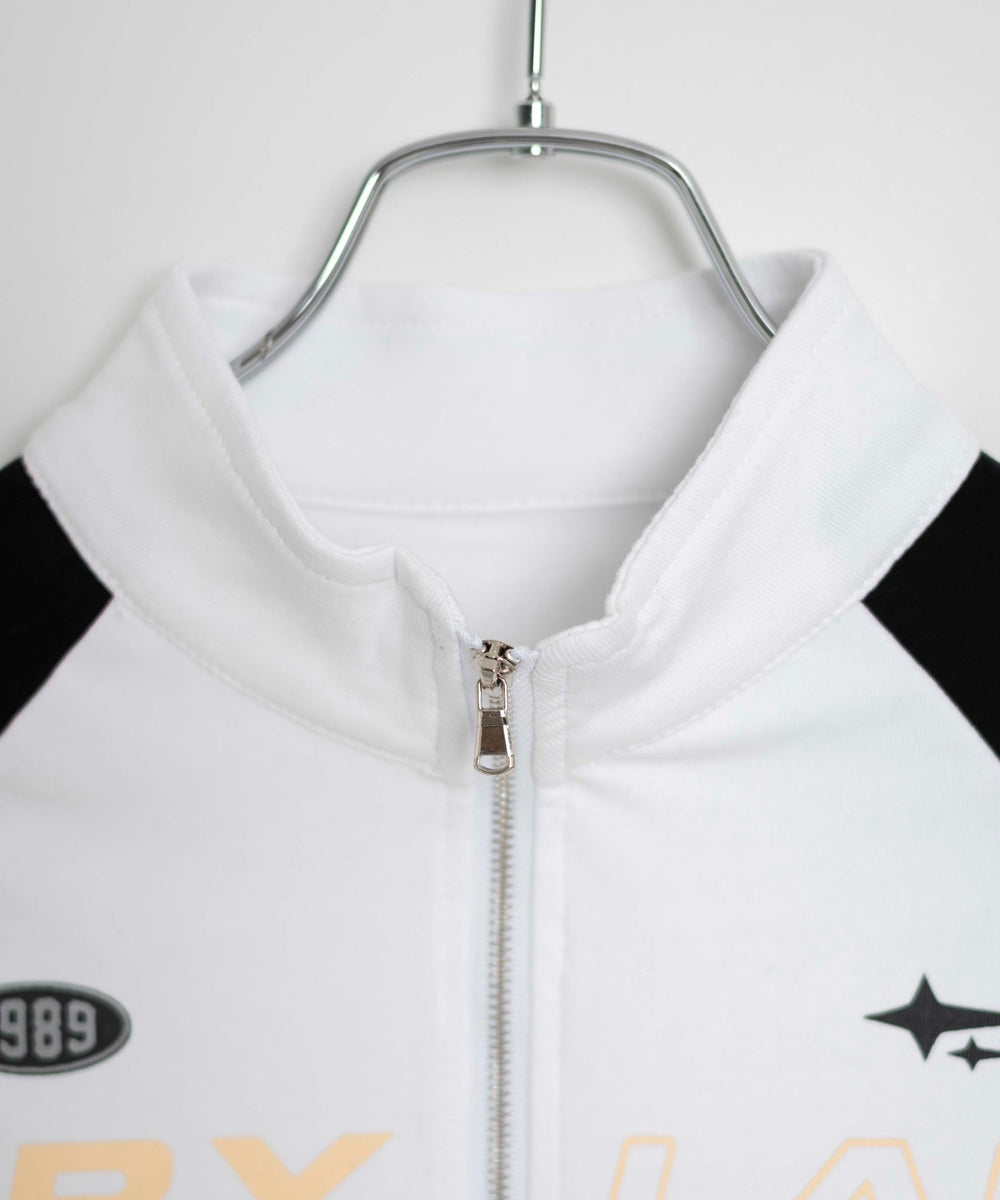 フロントZIPレーシングトップス